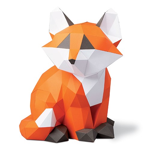 Fox Papercraft Kit, Fox Gift, 3D Papercraft Fox, 3D Fox