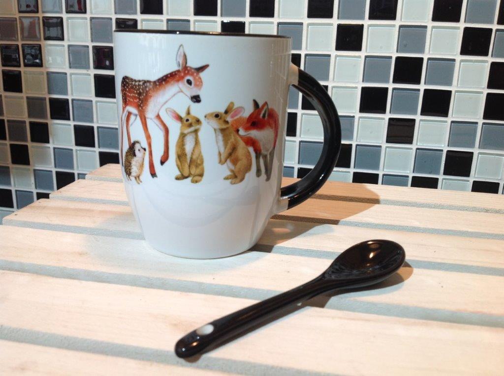 Hedgerow Animals Mug & Spoon Set