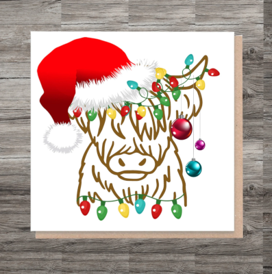 Highland Cow Christmas Bundle Of Cards, Blank Card Set