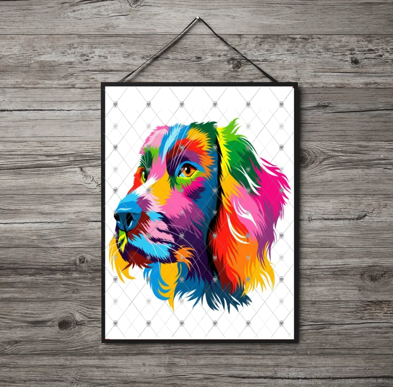 Spaniel A4 Print, Spaniel Custom Print, Personalised Wall Art - Click Image to Close