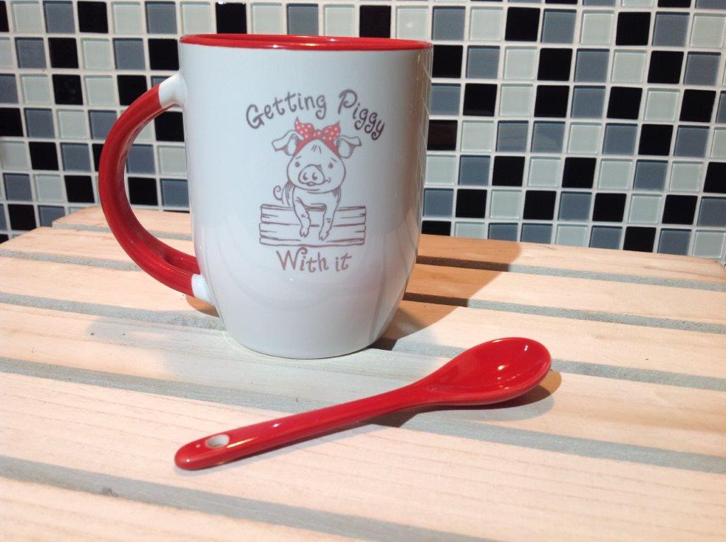 Getting Piggy With It Mug & Spoon Set