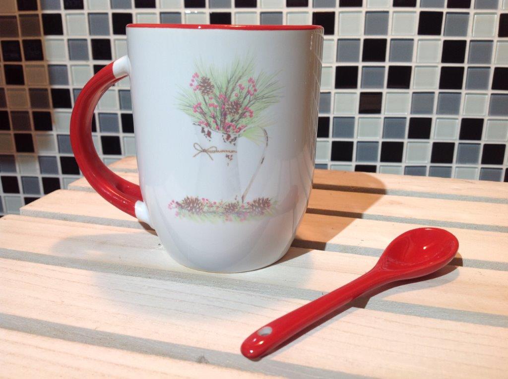 Floral Pitcher Mug & Spoon Set